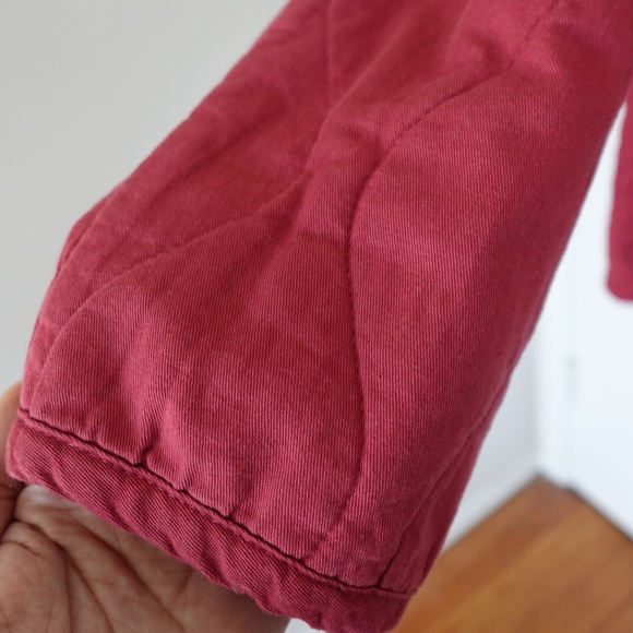 NWOT Coldwater Creek Red Quilted Cotton Buttondown Jacket M Petite - Picture 5 of 10